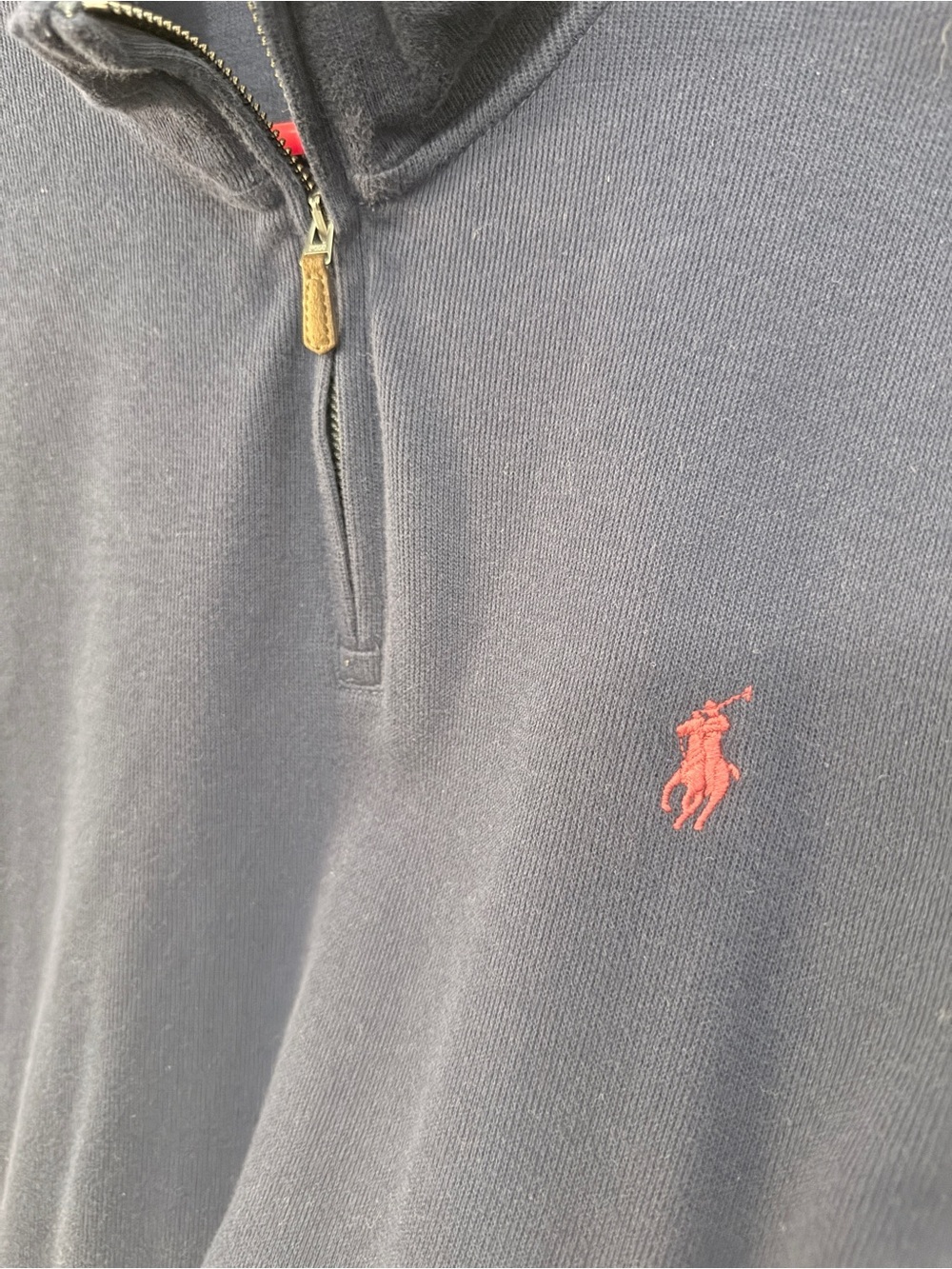 Polo Ralph Lauren Estate Rib Navy Quarter-Zip Pullover - Picture 4 of 6